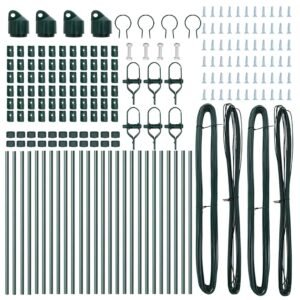 Fence Post 26 pcs Green 3,2 x 3,2 x 80 cm