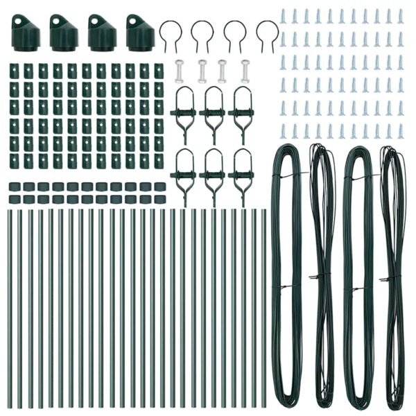 Fence Post 26 pcs Green 3,2 x 3,2 x 80 cm