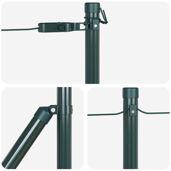 Fence Post 52 pcs Green 3,2 x 3,2 x 100 cm