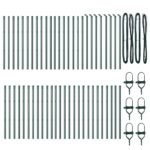 Fence Post 52 pcs Green 3,2 x 3,2 x 100 cm