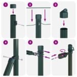 Fence Post 26 pcs Green 3,2 x 3,2 x 120 cm