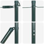 Fence Post 26 pcs Green 3,2 x 3,2 x 150 cm