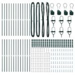Fence Post 26 pcs Green 3,2 x 3,2 x 150 cm