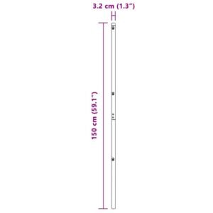Fence Post 26 pcs Green 3,2 x 3,2 x 150 cm