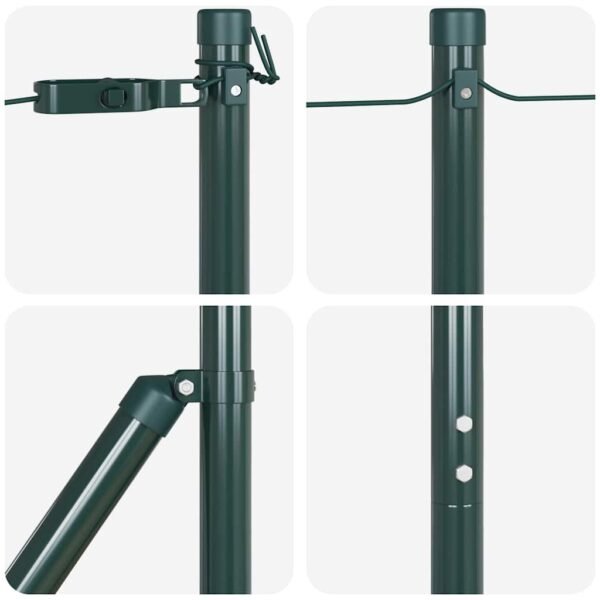 Fence Post 52 pcs Green 3,2 x 3,2 x 150 cm