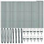 Fence Post 52 pcs Green 3,2 x 3,2 x 150 cm