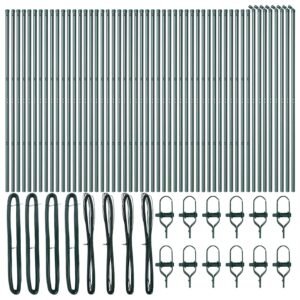 Fence Post 52 pcs Green 3,2 x 3,2 x 150 cm