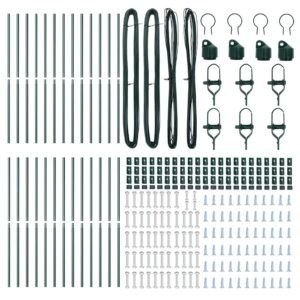 Fence Post 26 pcs Green 3,2 x 3,2 x 170 cm