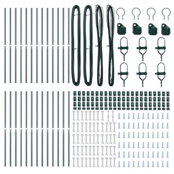 Fence Post 26 pcs Green 3,2 x 3,2 x 170 cm