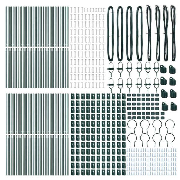 Fence Post 52 pcs Green 3,2 x 3,2 x 190 cm