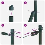 Fence Post 26 pcs Green 3,2 x 3,2 x 200 cm