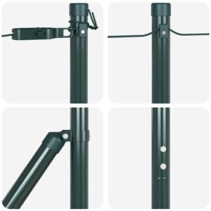 Fence Post 52 pcs Green 3,2 x 3,2 x 200 cm