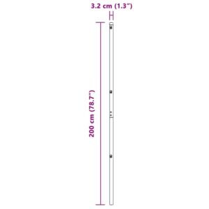 Fence Post 52 pcs Green 3,2 x 3,2 x 200 cm