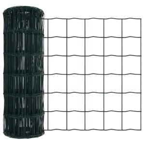 Fence with Post Green 0,8 x 10 m Steel