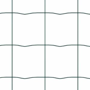 Fence with Post Green 1 x 10 m Steel