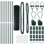 Fence with Post Green 1 x 10 m Steel