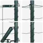 Fence with Post Green 0,8 x 25 m Steel