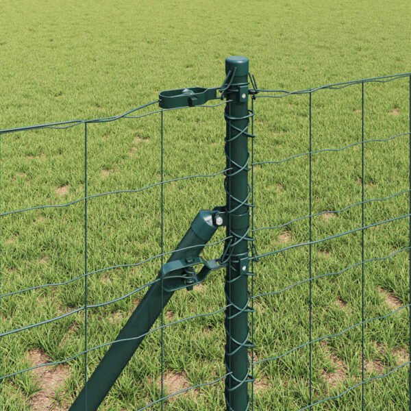Fence with Post Green 0,8 x 25 m Steel