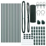 Fence with Post Green 0,8 x 25 m Steel