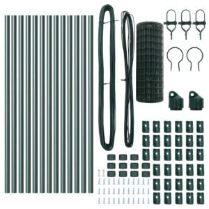 Fence with Post Green 0,8 x 25 m Steel