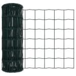 Fence with Post Green 0,8 x 25 m Steel