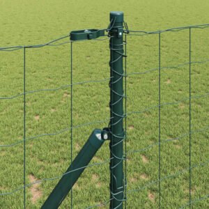 Fence with Post Green 1,2 x 25 m Steel