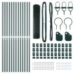 Fence with Post Green 1,2 x 25 m Steel