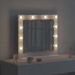 Vanity Mirror White 60 x 55 x 18 cm Glass and Engineered wood