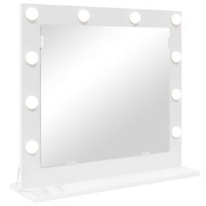 Vanity Mirror White 60 x 55 x 18 cm Glass and Engineered wood