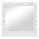 Vanity Mirror White 60 x 55 x 18 cm Glass and Engineered wood