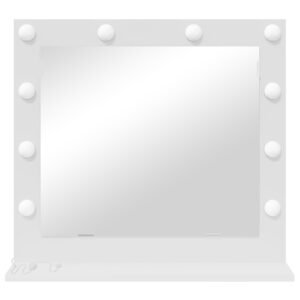 Vanity Mirror White 60 x 55 x 18 cm Glass and Engineered wood