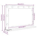 Vanity Mirror White 80 x 15 x 18 cm Glass and Engineered wood