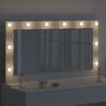 Vanity Mirror White 100 x 55 x 18 cm Glass and Engineered wood