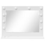 Vanity Mirror White 60 x 45 x 18 cm Glass and Engineered wood