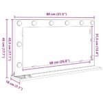 Vanity Mirror White 80 x 45 x 18 cm Glass and Engineered wood