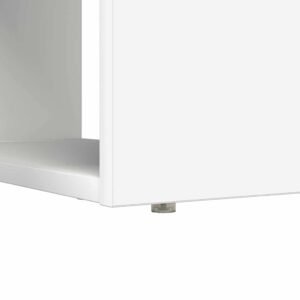 Desk with Shelf White 113 x 54 x 120 cm Engineered Wood