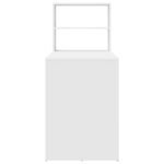 Desk with Shelf White 113 x 54 x 120 cm Engineered Wood