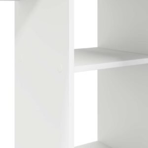 Desk with Shelf White 142 x 102 x 73 cm Engineered Wood