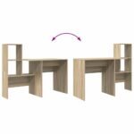 Desk Sonoma Oak 131,5 x 50 x 106,5 cm Engineered Wood