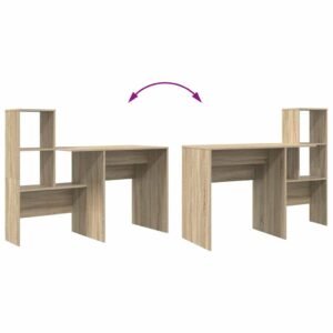 Desk Sonoma Oak 131,5 x 50 x 106,5 cm Engineered Wood