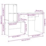 Desk Sonoma Oak 131,5 x 50 x 106,5 cm Engineered Wood
