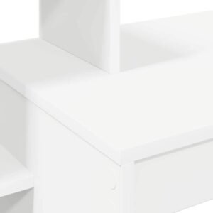 Desk with Shelf White 100 x 40 x 90 cm Engineered Wood