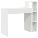 Desk with Shelf White 100 x 40 x 90 cm Engineered Wood