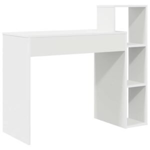 Desk with Shelf White 100 x 40 x 90 cm Engineered Wood