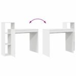 Desk with Shelf White 100 x 40 x 90 cm Engineered Wood