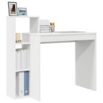 Desk with Shelf White 100 x 40 x 90 cm Engineered Wood