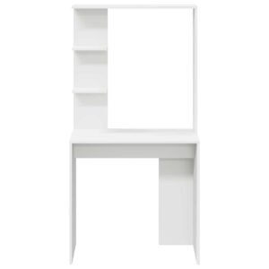 Desk with Shelf White 78,5 x 37 x 154,5 cm Engineered Wood