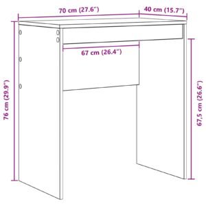 Desk White 70 x 40 x 76 cm