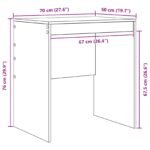 Desk White 70 x 50 x 76 cm