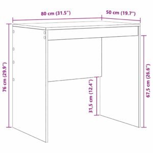 Desk White 80 x 50 x 76 cm